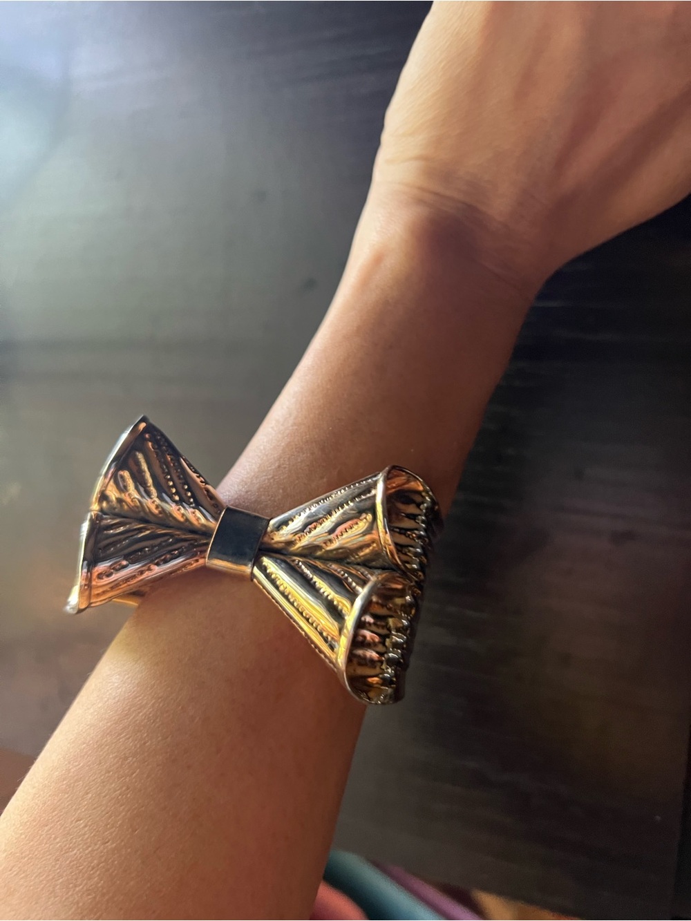 Gold Bow Cuff Bracelet - Elegant Women’s Jewelry no flaws